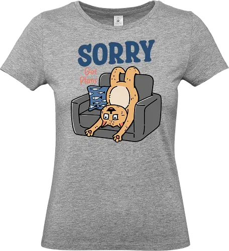 The Cat Got Plans - funny, humor, introvert, relatable, sarcastic, weekend, cat, sorry got plans, meme - Standard T-Shirt (Frauen)