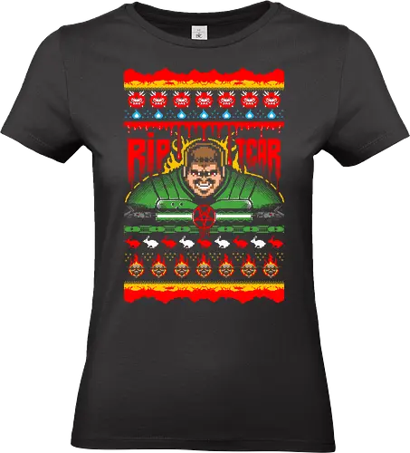 Ugly Sweater Rip Tear - ugly, sweater, demonigote, doom, christmas - Standard T-Shirt (Frauen)