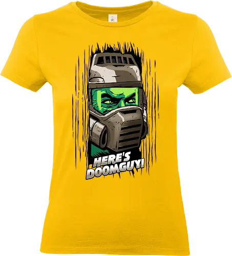 Here's dumguy - cacodemon, demon, doom, marine, mars, alien, rock, metal - Standard T-Shirt (Frauen)