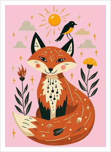 Whimsical Fox Under the Sun
