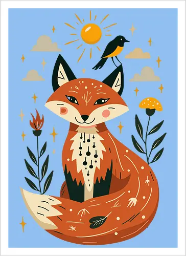 Whimsical Fox Under the Sun