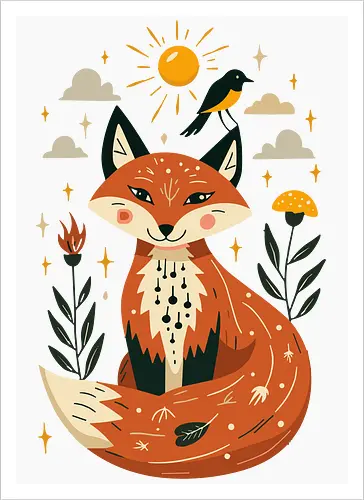 Whimsical Fox Under the Sun