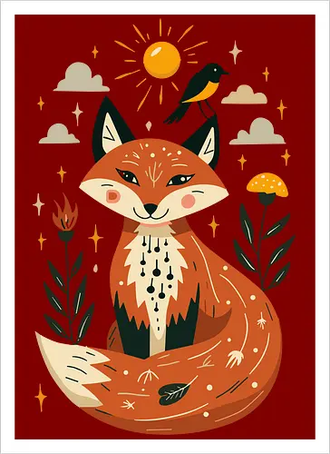 Whimsical Fox Under the Sun