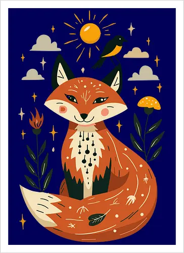 Whimsical Fox Under the Sun