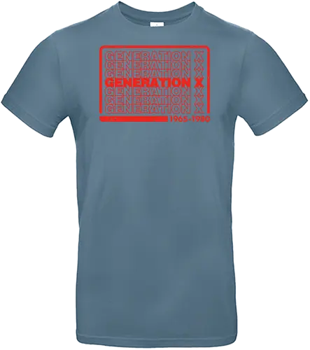 Generation X - Gen x, generation x, gen xers, 1965, 1980, 80s, Forgotten Generation, mid 60s, years, list, typography, millennial - Standard T-Shirt