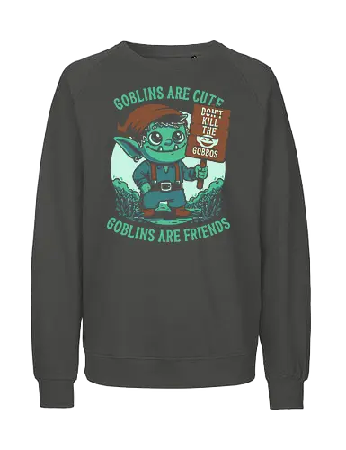 Save the Goblins Cute - goblin, dungeon master, rpg, role-playing game, fantasy, adventure, tabletop, cute, Dungeon Master, Pen and Paper, Pen and paper, Dungeon, friends, creature, magical, Magical Creatures - Fairtrade Sweatshirt