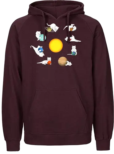 Chaos In The Solar System - cute cats, cute kittens, stars, kittens, planets, cat, animal, cats, catshirt, funny cats, kitten, kitty, kitty cats, pet, space - Fairtrade Hoodie