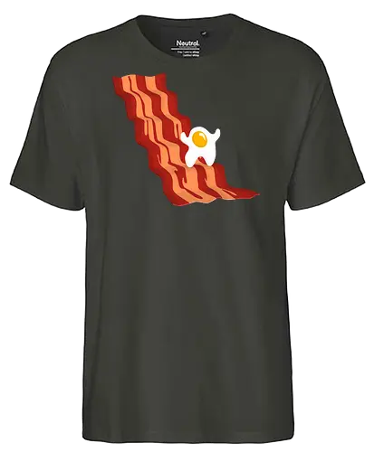 The Yolker - joaquin phoenix, joker, joker 2019, mashup, parody, the joker, arthur fleck, bacon, Bat, dc comics, egg, food, fried, funny, humor - Fairtrade T-Shirt