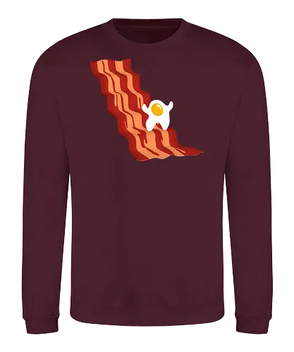 The Yolker - joaquin phoenix, joker, joker 2019, mashup, parody, the joker, arthur fleck, bacon, Bat, dc comics, egg, food, fried, funny, humor - Sweatshirt