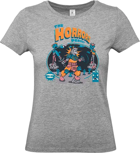 Der Schrecken hält an - Lykaner-Kraft, Retro-Stil, Werwolf, Zombie-Apokalypse, verfluchte Nacht, dunkle Kunst, Vollmondwut, lustiger schwarzer Humor, Horrorkunst - Standard T-Shirt (Frauen)