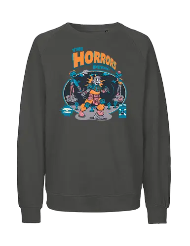 Der Schrecken hält an - Lykaner-Kraft, Retro-Stil, Werwolf, Zombie-Apokalypse, verfluchte Nacht, dunkle Kunst, Vollmondwut, lustiger schwarzer Humor, Horrorkunst - Fairtrade Sweatshirt