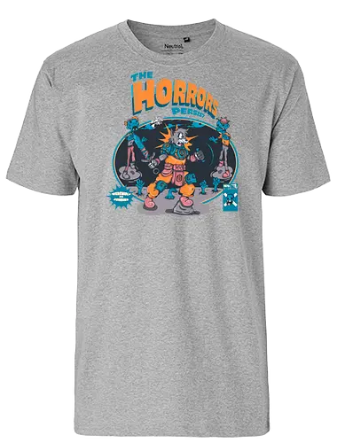 Der Schrecken hält an - Lykaner-Kraft, Retro-Stil, Werwolf, Zombie-Apokalypse, verfluchte Nacht, dunkle Kunst, Vollmondwut, lustiger schwarzer Humor, Horrorkunst - Fairtrade T-Shirt