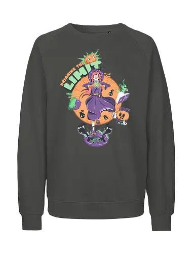 Die Grenzen überschreiten - schwarze Katze, Katzenfreund, dunkle Hexe, Geister, kawaii Okkultismus, Ritual, gruselig, süß, Hexenkunst, Witchcore-Ästhetik - Fairtrade Sweatshirt