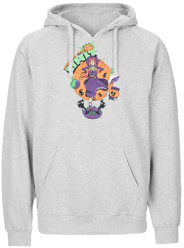 Die Grenzen überschreiten - schwarze Katze, Katzenfreund, dunkle Hexe, Geister, kawaii Okkultismus, Ritual, gruselig, süß, Hexenkunst, Witchcore-Ästhetik - Fairtrade Hoodie