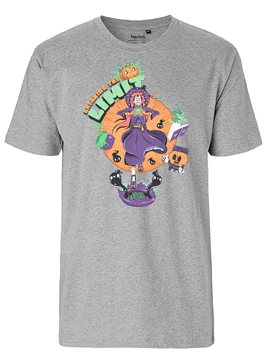 Die Grenzen überschreiten - schwarze Katze, Katzenfreund, dunkle Hexe, Geister, kawaii Okkultismus, Ritual, gruselig, süß, Hexenkunst, Witchcore-Ästhetik - Fairtrade T-Shirt