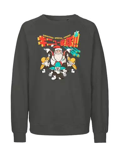 Weihnachts-Spezialkräfte - taktische Einheit, Weihnachten, Elfenkrieger, Spaß, Geeky Christmas, Kamehame Hohoho, Leistungsstufe, Santa Squad, Santa Strike Team, Shonen Christmas - Fairtrade Sweatshirt