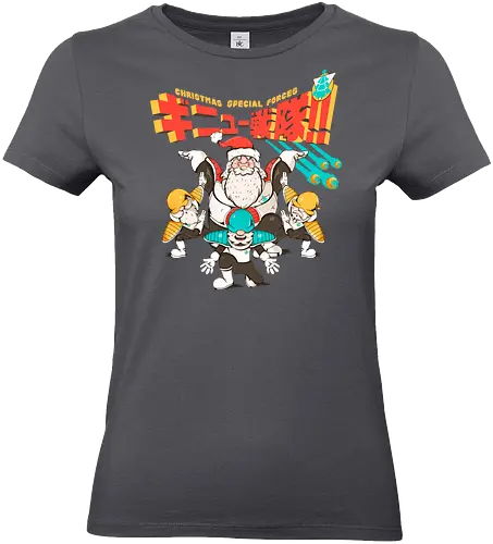 Weihnachts-Spezialkräfte - taktische Einheit, Weihnachten, Elfenkrieger, Spaß, Geeky Christmas, Kamehame Hohoho, Leistungsstufe, Santa Squad, Santa Strike Team, Shonen Christmas - Standard T-Shirt (Frauen)