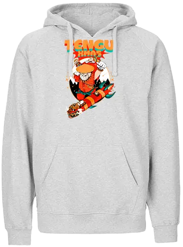 Tengu-Weihnacht - Anime-Feiertage, festlicher Krieger, Spaß, Japanisch, Frohe Weihnachten, Otaku-Weihnachten, Samurai-Weihnachtsmann, Der Weihnachtsmann wird zum Samurai, Weihnachtsmann gegen Tradition - Fairtrade Hoodie