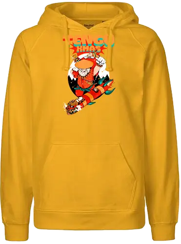 Tengu-Weihnacht - Anime-Feiertage, festlicher Krieger, Spaß, Japanisch, Frohe Weihnachten, Otaku-Weihnachten, Samurai-Weihnachtsmann, Der Weihnachtsmann wird zum Samurai, Weihnachtsmann gegen Tradition - Fairtrade Hoodie