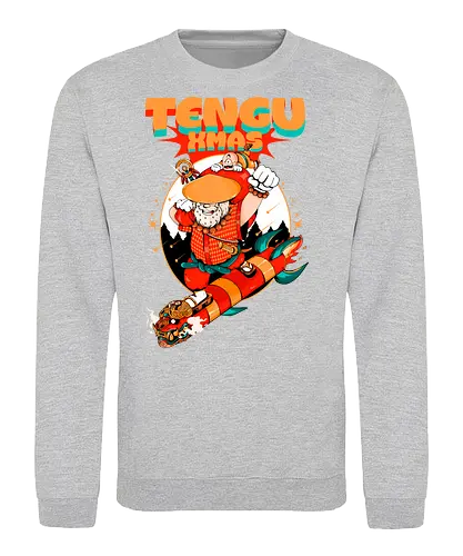 Tengu-Weihnacht - Anime-Feiertage, festlicher Krieger, Spaß, Japanisch, Frohe Weihnachten, Otaku-Weihnachten, Samurai-Weihnachtsmann, Der Weihnachtsmann wird zum Samurai, Weihnachtsmann gegen Tradition - Sweatshirt