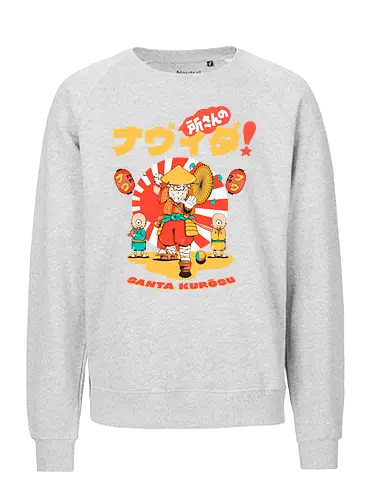 Santa Kurosu - Weihnachten, süße dunkle Weihnachten, dunkler Feiertag, schwarzer Humor, festliche Folklore, Spaß, japanische Weihnachten, Katana-Claus, mythische Weihnachten, Samurai-Weihnachtsmann - Fairtrade Sweatshirt