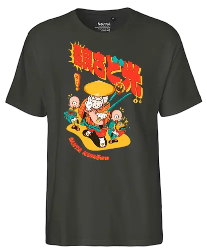Santa aus Kanagawa - Anime-Weihnachten, dunkle Weihnachten, schwarzer Humor, Folklore-Fusion, Spaß, japanischer Feiertag, mythischer Feiertag, Nordpol-Dojo, Weihnachtsmann-Samurai, Shinto-Weihnachten - Fairtrade T-Shirt