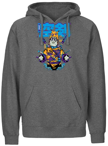 Attentäter-Lama – Cyberpunk-Samurai-Tier - Tierkrieger, Bladecore, Cyber-Tier, Cyberpunk-Samurai, pelzige Klinge, Kawaii-Assassine, Lama mit Haltung, Neotokyo, urbane Streetwear - Fairtrade Hoodie
