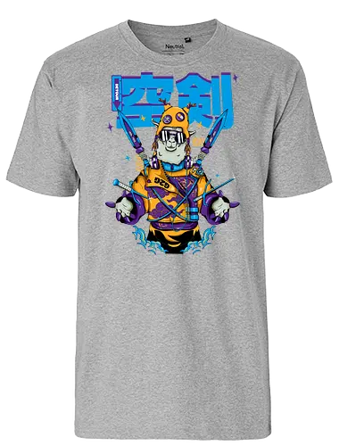 Attentäter-Lama – Cyberpunk-Samurai-Tier - Tierkrieger, Bladecore, Cyber-Tier, Cyberpunk-Samurai, pelzige Klinge, Kawaii-Assassine, Lama mit Haltung, Neotokyo, urbane Streetwear - Fairtrade T-Shirt
