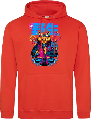 Samurai-Cyberpunk-Katze
