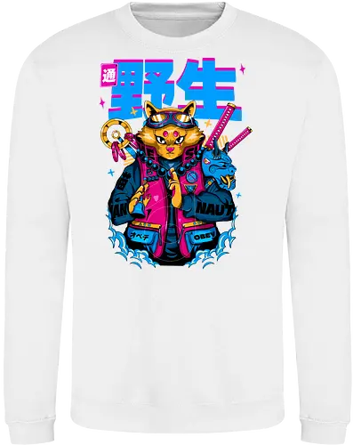 Samurai-Cyberpunk-Katze