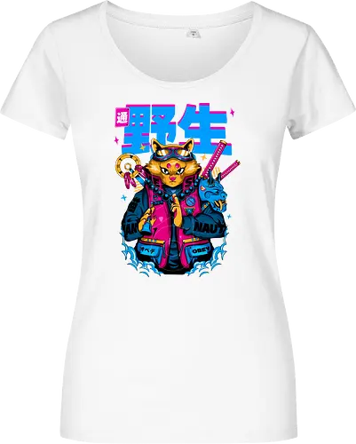 Samurai-Cyberpunk-Katze