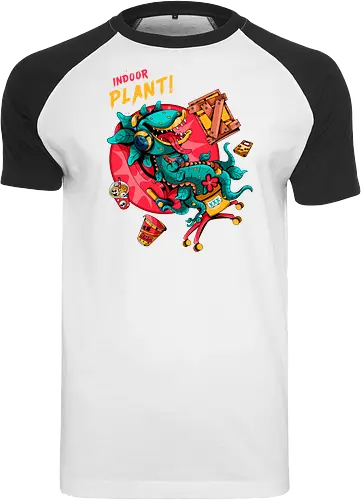 Zimmerpflanze - asozial, digital, asoziale Ästhetik, fleischfressende Pflanze, Photosynthese, Gamer-Pflanze, Zimmerpflanze, Plantcore, Quarantänecore, seltsames Indoor - Raglan T-Shirt