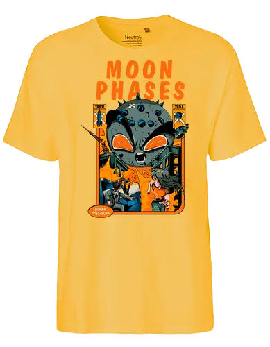 Mondphasen - punk graphics, weirdcore, angry moon, angry moon phases, astrology, dark aesthetic, disaster humor, lunar phases, post punk moon - Fairtrade T-Shirt