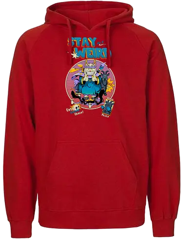 Bleib weird - seltsame Katze, Hexenkatze, unheimliches Kawaii, okkulter Humor, Ritualkatze, Shinto-Punk, bleib seltsam, Beschwörungskreis, dunkel süß - Fairtrade Hoodie