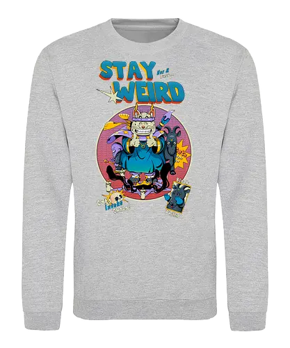 Bleib weird - seltsame Katze, Hexenkatze, unheimliches Kawaii, okkulter Humor, Ritualkatze, Shinto-Punk, bleib seltsam, Beschwörungskreis, dunkel süß - Sweatshirt