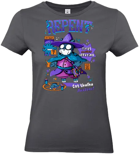 Bereue - katze, cthulhu, gruselig süß, dunkle kunst, dunkle katze, schwarzer humor, dunkel süß, okkulte katze, rituelle katze, beschwörung, hexenkatze, unheimliches kätzchen, lovecraft, necronomicon, hexenkatze - Standard T-Shirt (Frauen)