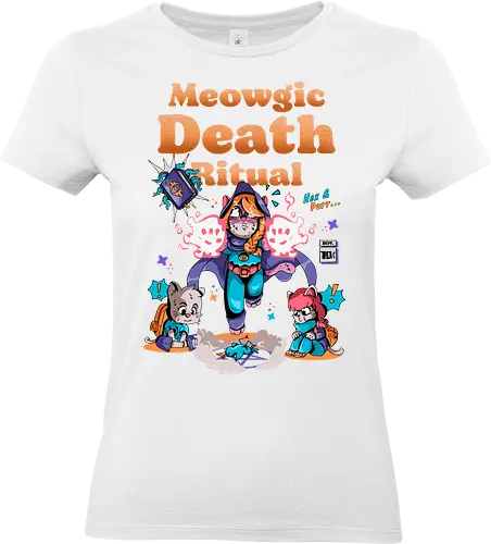 Meowgischer Todesritus - Witchcore, Katzenhexe, gruselig süß, süß aber verflucht, dunkel süß, Lovecraft, magische Katze, magisches Kätzchen, miau, Necronomicon, okkulte Katze, gruselige Vorschule - Standard T-Shirt (Frauen)
