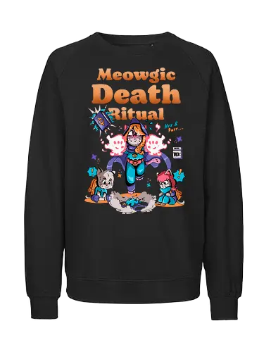 Meowgischer Todesritus - Witchcore, Katzenhexe, gruselig süß, süß aber verflucht, dunkel süß, Lovecraft, magische Katze, magisches Kätzchen, miau, Necronomicon, okkulte Katze, gruselige Vorschule - Fairtrade Sweatshirt