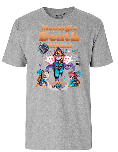 Meowgischer Todesritus - Witchcore, Katzenhexe, gruselig süß, süß aber verflucht, dunkel süß, Lovecraft, magische Katze, magisches Kätzchen, miau, Necronomicon, okkulte Katze, gruselige Vorschule - Fairtrade T-Shirt