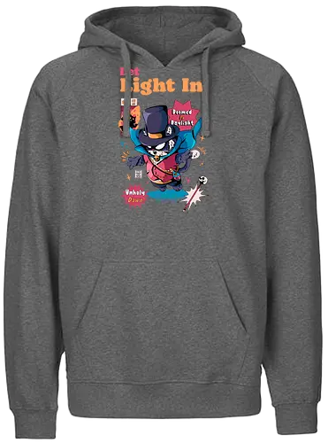 Lass Licht herein - schwarze Katze, dunkle Ästhetik, dunkel süß, ewige Nacht, Gothic-Katze, gruselige Katze, Sonnenlicht ist giftig, Untote, Vampirkatze, viktorianischer Horror, viktorianischer Vampir - Fairtrade Hoodie