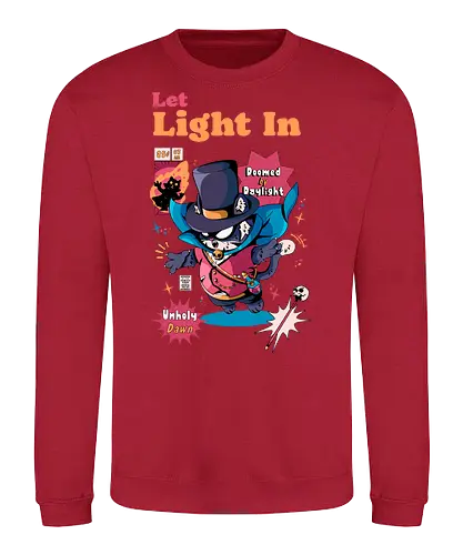 Lass Licht herein - schwarze Katze, dunkle Ästhetik, dunkel süß, ewige Nacht, Gothic-Katze, gruselige Katze, Sonnenlicht ist giftig, Untote, Vampirkatze, viktorianischer Horror, viktorianischer Vampir - Sweatshirt