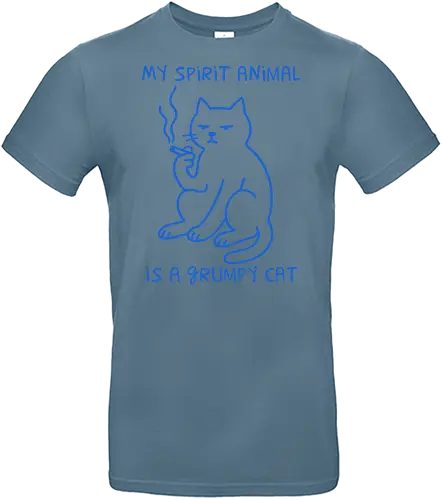 My Spirit Animal is a Grumpy Cat - grumpy cat, spirit animal, funny cat, cat lover, humor, sarcastic, minimalist cat, cool cat, pet humor - Standard T-Shirt