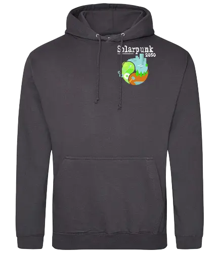Solarpunk 2050 Logo quadratisch, für dunklen Hintergrund - Solarpunk, TTRPG, Rollenspiel, Utopie - Standard Hoodie