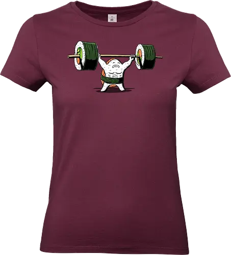 Healthy food  - fitness, foodie, gym, japanese, manga, nigiri, salmon, sushi lover, weightlifting, workout, sushi, bodybuilding, chopsticks, cute food, exercise - Standard T-Shirt (Frauen)