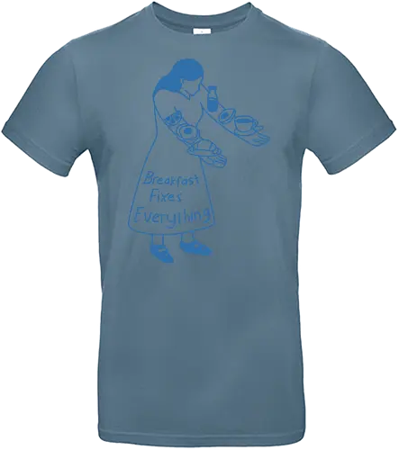 Breakfast Fixes Everything  - breakfast, coffee, milk, morning energy, eat, avocado, minimalist, relatable, good morning - Standard T-Shirt