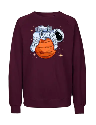 Astro-Nope  - mars, mood, nope, planet, rest, science, sleep, space, stars, universe, astronaut, funny, hilarious, joke, lazy - Fairtrade Sweatshirt