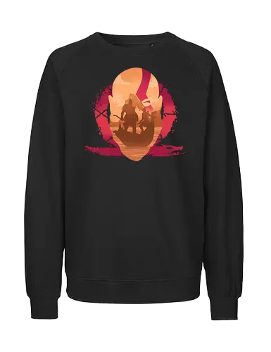 A Spartan Warrior - fantasy, gamer, gamerlife, gaming, greek, greek mythology, kratos, mythology, spartan, god of war, atreus, battle, video game, video games lover, warrior - Fairtrade Sweatshirt