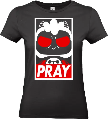 Pray - lamb, cult, cute, rock, metal, sheep, animal, game - Standard T-Shirt (Frauen)