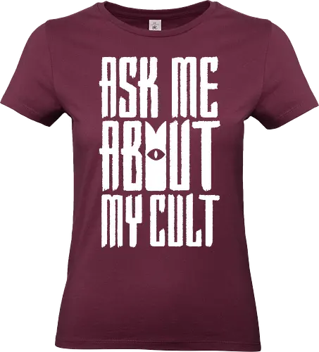 Ask Me - lamb, cult, cute, rock, metal, sheep, animal, game - Standard T-Shirt (Frauen)