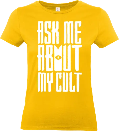 Ask Me - lamb, cult, cute, rock, metal, sheep, animal, game - Standard T-Shirt (Frauen)